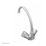 شیر ظرفشویی تک پایه قهرمان مدل کاستا علم لوله ای کروم