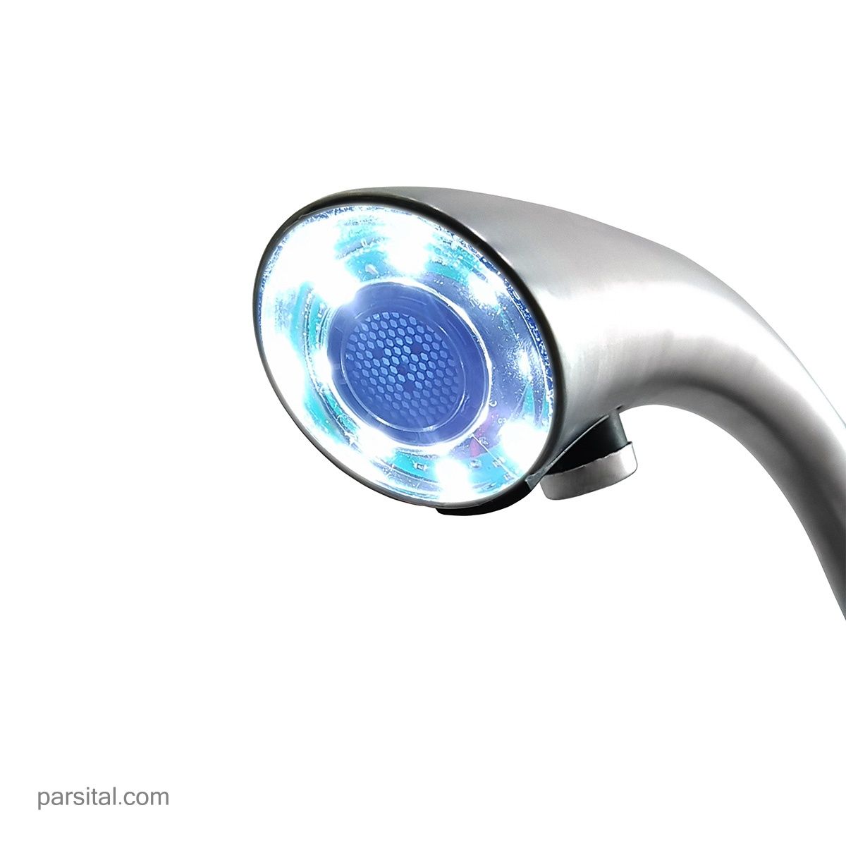شیر ظرفشویی شلنگدار و چراغدار مدل زو کروم مات کی دبلیو سی