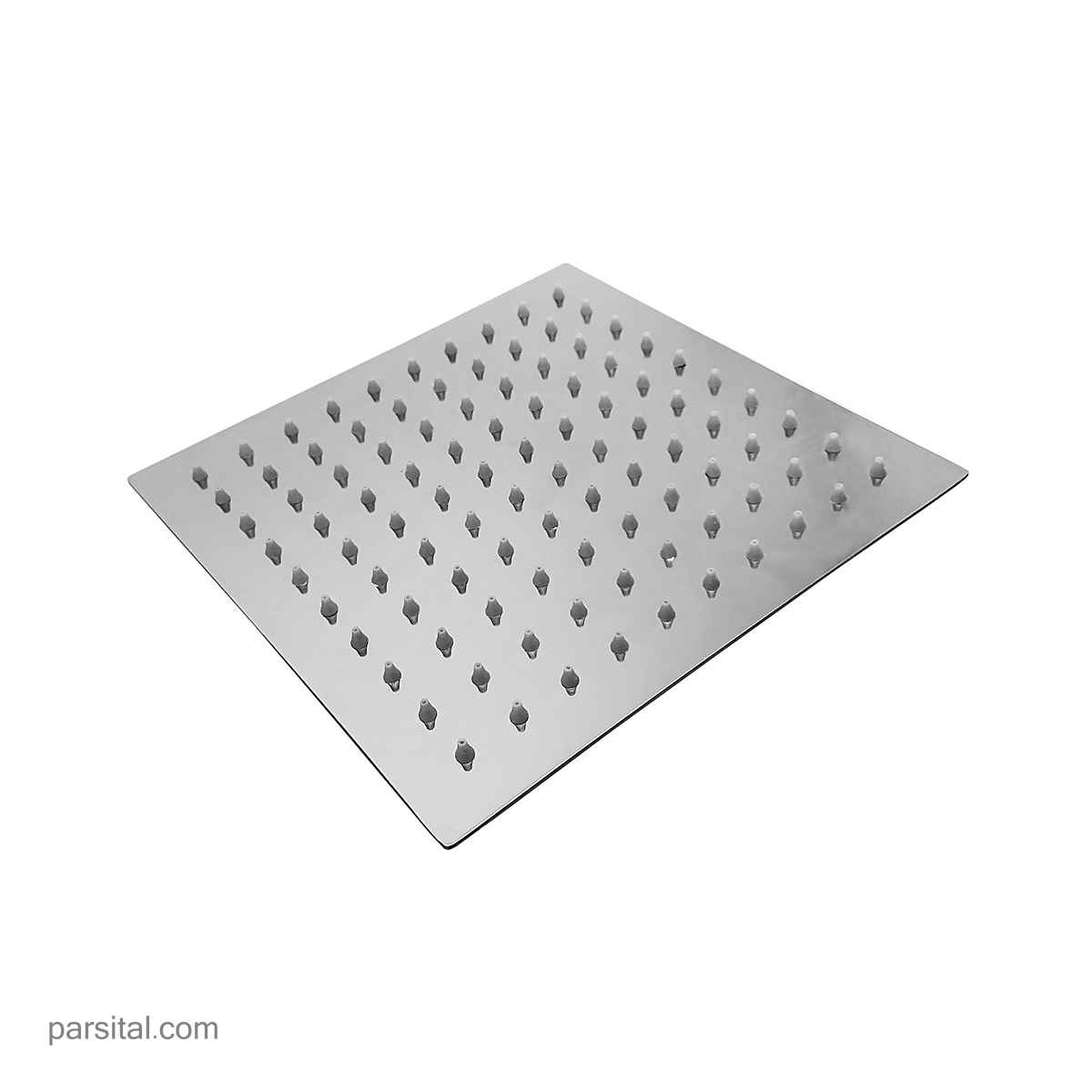 سردوش استیل مربع کی دبلیو سی 20 سانت کروم