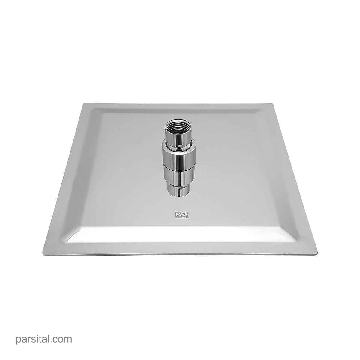 سردوش استیل مربع کی دبلیو سی 20 سانت کروم