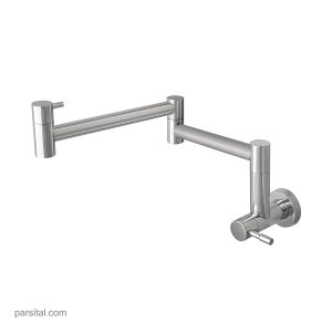 شیر قابلمه پرکن روگازی دیواری دو اهرم نوبل کروم (تک حرارته) 1400