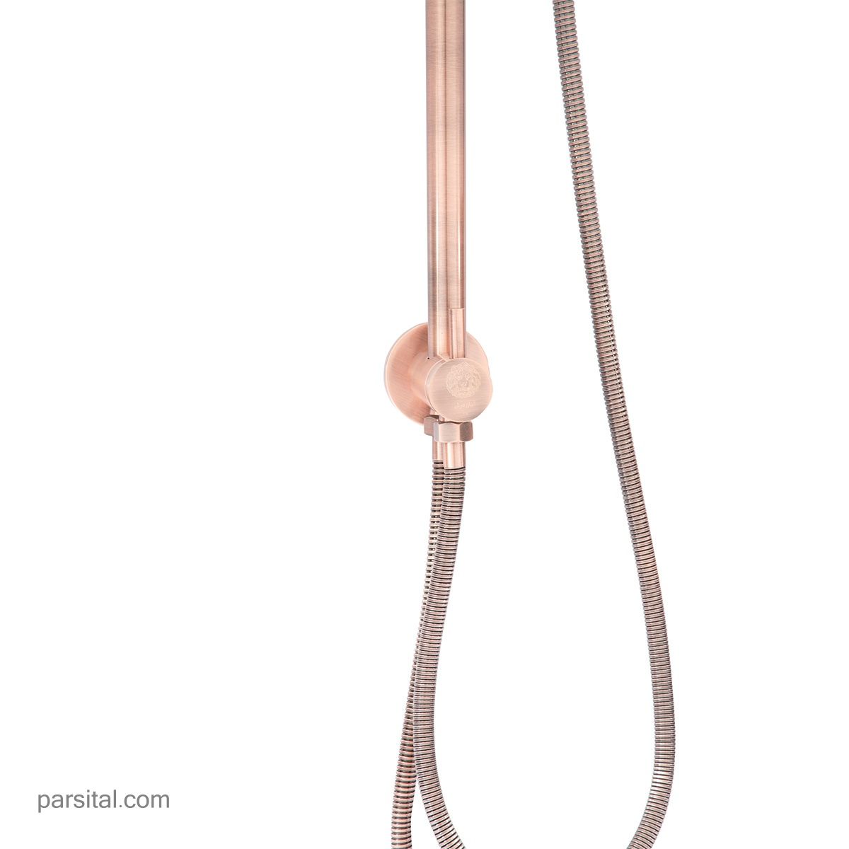 یونیکا آسان دوش فاین سیلور با سردوش گرد پلاستیکی رزگلد