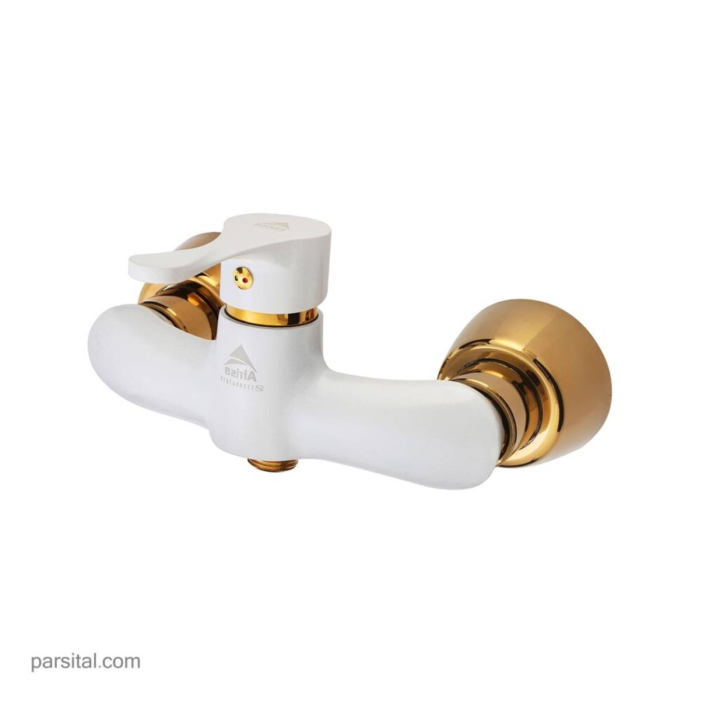 شیر توالت آتریسا مدل شانل سفید طلایی