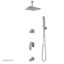 لوازم حمام توکار کلار مدل لاکچری فلت تیپ 3 کروم ( سری 99)