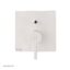 لوازم (متعلقات) حمام توکار کی دبلیو سی مدل آوا تیپ 4 یونیورسال با سردوش استیل 25cm سفید
