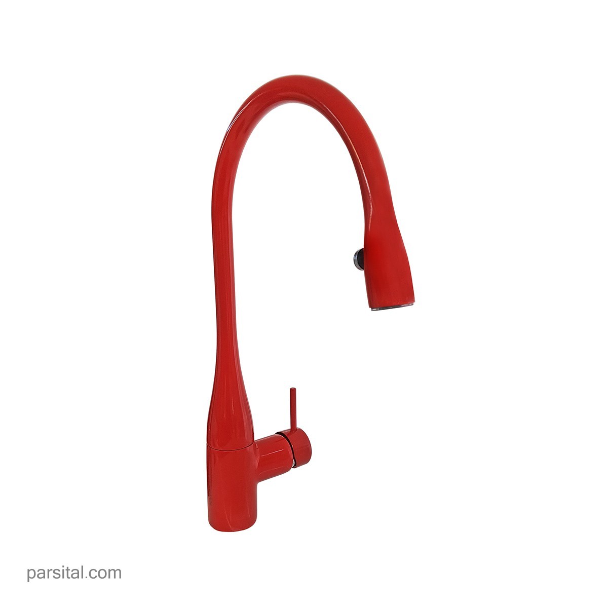 شیر آشپزخانه شلنگدار - چراغدار مدل ایو قرمز کی دبلیوسی