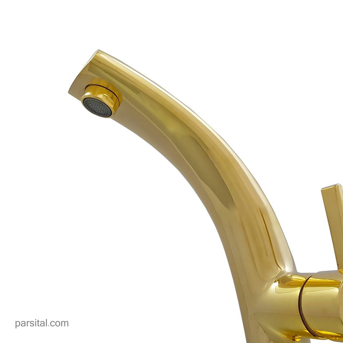 شیر روشویی کی دبلیو سی مدل زئوس طلایی 24 عیار