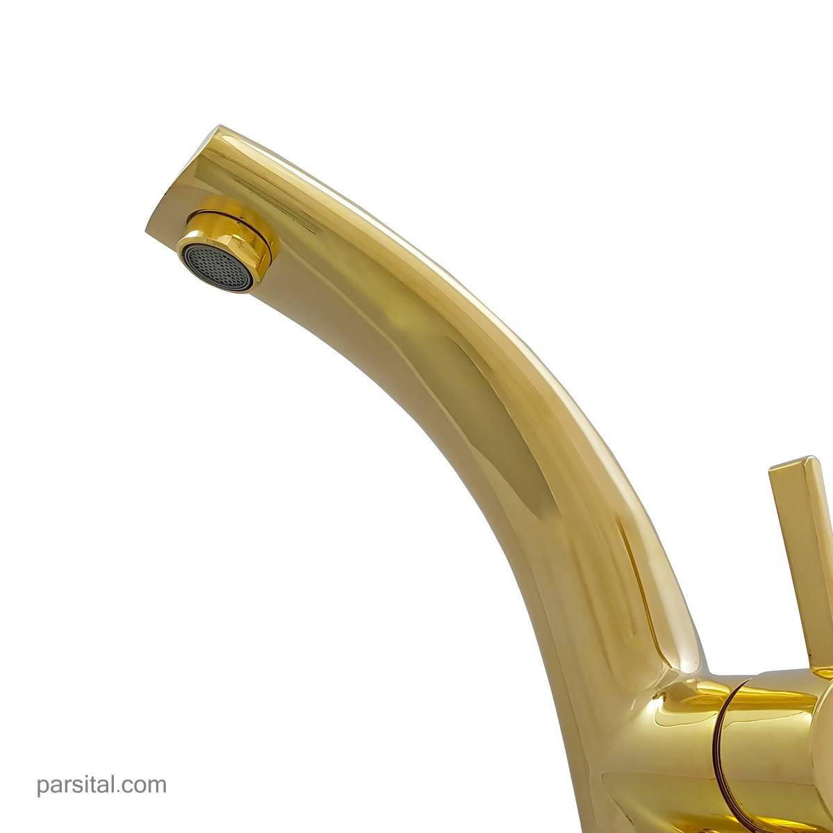 شیر روشویی کی دبلیو سی مدل زئوس طلایی پی وی دی