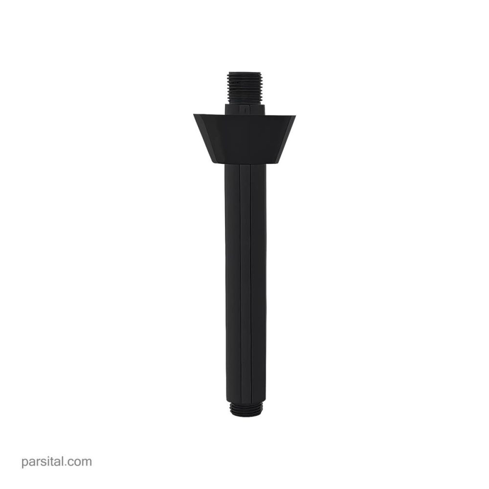 بازوی سقفی حمام کی دبلیو سی 20cm مشکی با قالپاق