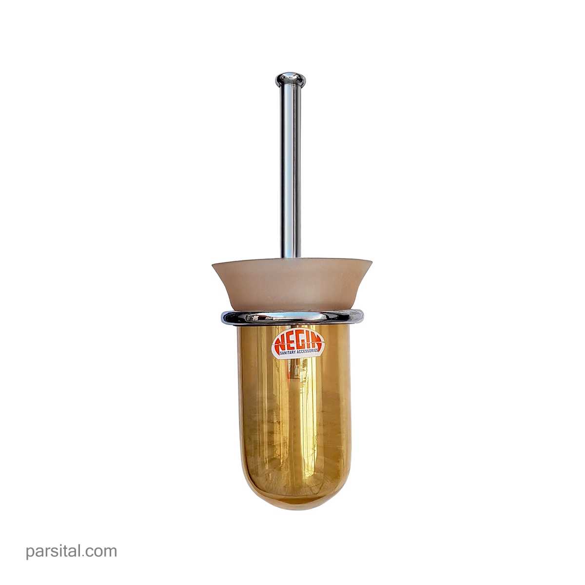 برس توالت دیواری نگین زاماک کروم طلایی