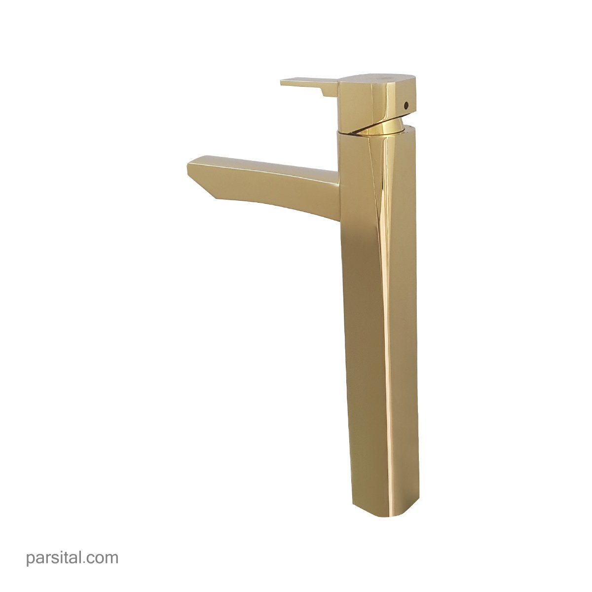 شیر روشویی پایه بلند نیکلس مدل برتون طلایی