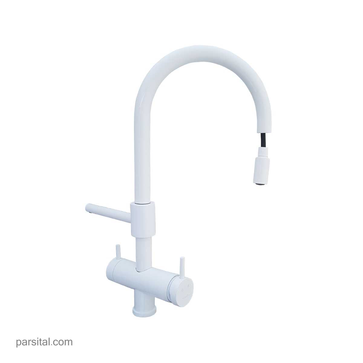 شیر ظرفشویی شاوری دومنظوره (تصفیه) نوبل مدل فونیکس سفید