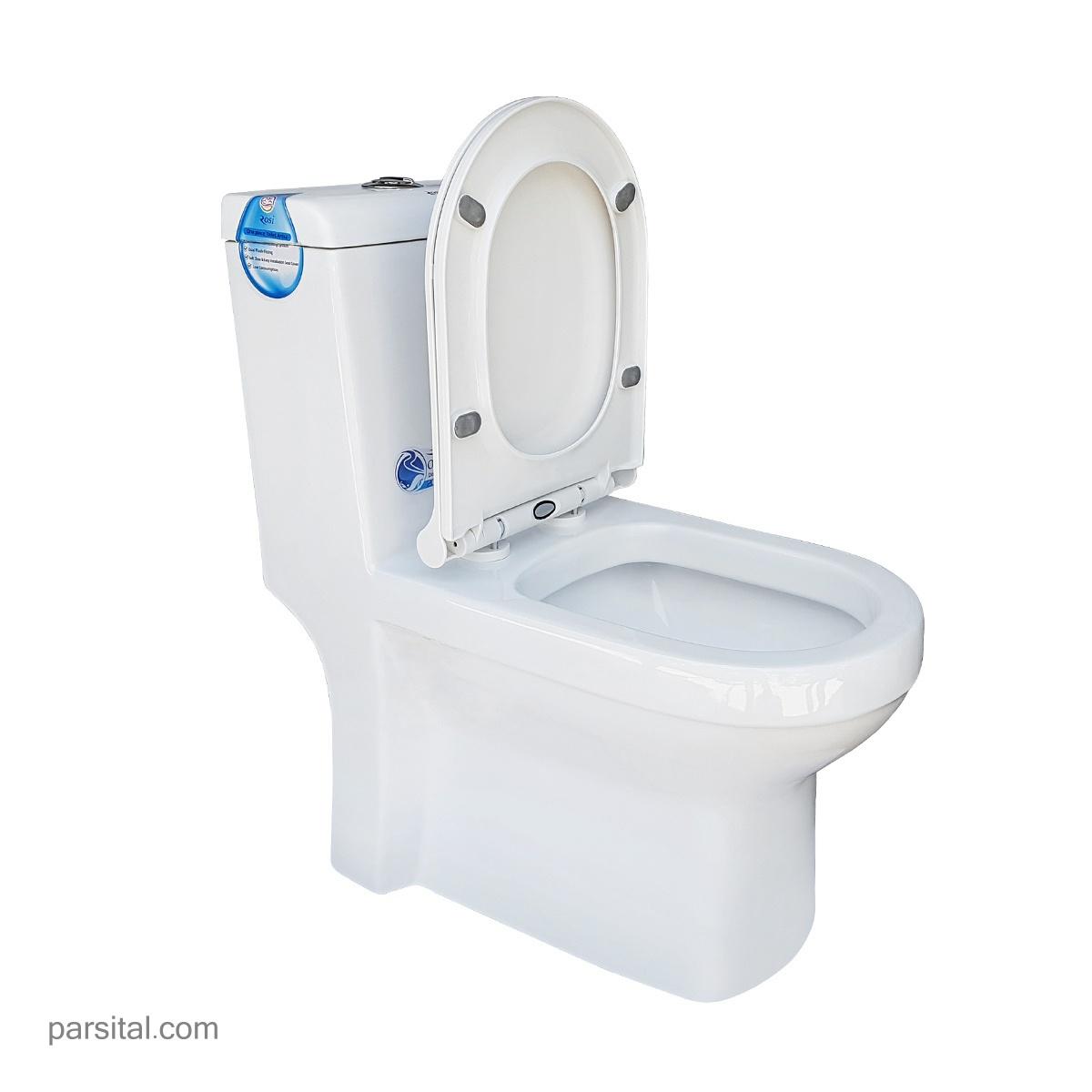 توالت فرنگی رسی مدل آنیسا سفید