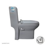 توالت فرنگی رسی مدل آنیسا بیده دار طوسی