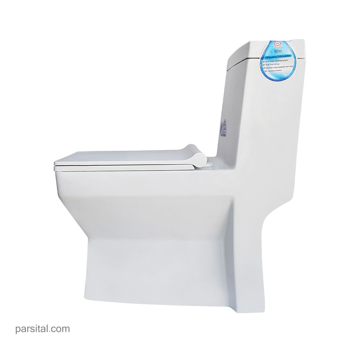 توالت فرنگی رسی مدل لاریسا سفید