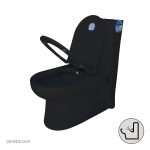 توالت فرنگی رُسی مدل مدیسا بیده دار تیپ +A آکس 23 مشکی