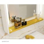 آینه تک ورتا مدل هاوانا سفیدمات طلایی