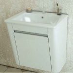 کابین تک روشویی ورتا مدل هلیوس سفید نقره ای