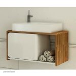 کابین تک مدل رزوود سفید و چوبی ورتا